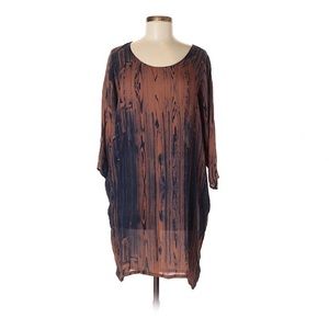 Anthropologie H FREDRIKSSON Silk Bark Print Dress